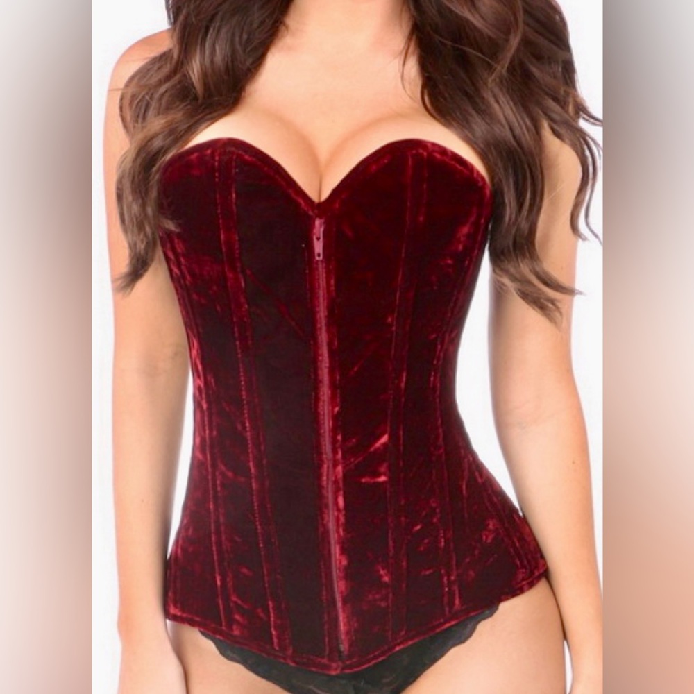 Daisy Velvet Corset ~ Size Medium
